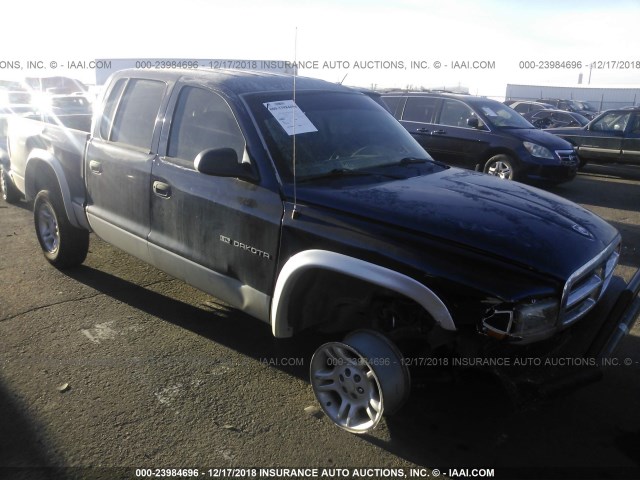 1B7HG2AN91S262691 - 2001 DODGE DAKOTA QUAD BLUE photo 1