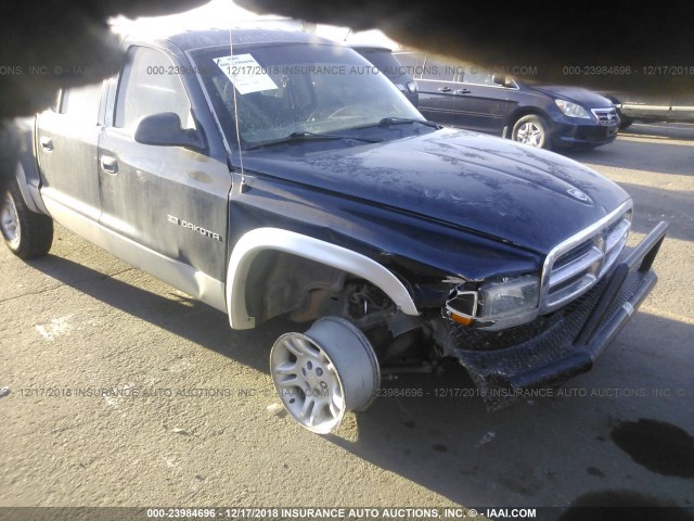 1B7HG2AN91S262691 - 2001 DODGE DAKOTA QUAD BLUE photo 6