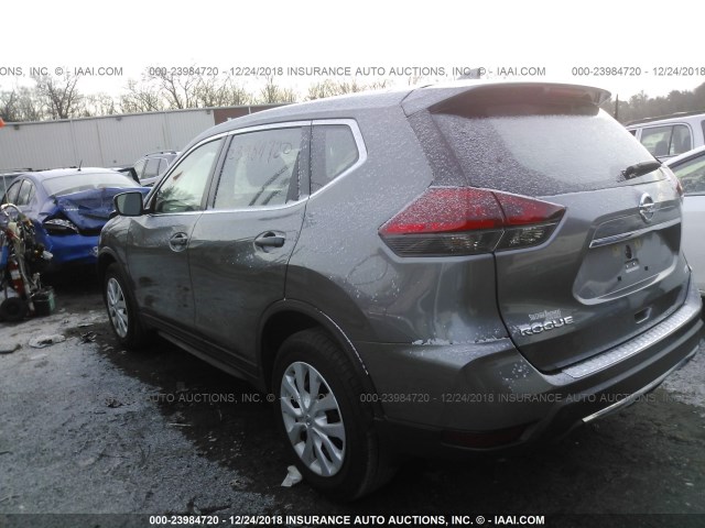 KNMAT2MV1HP500524 - 2017 NISSAN ROGUE S/SV GRAY photo 3