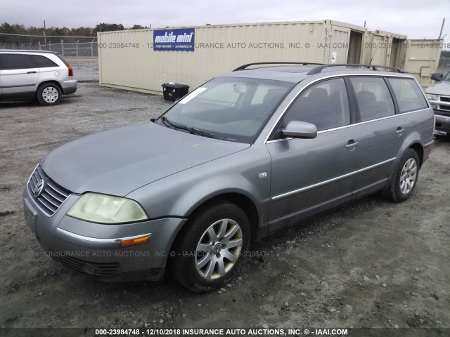 WVWVD63B83E328364 - 2003 VOLKSWAGEN PASSAT GLS GRAY photo 2