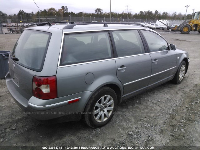 WVWVD63B83E328364 - 2003 VOLKSWAGEN PASSAT GLS GRAY photo 4