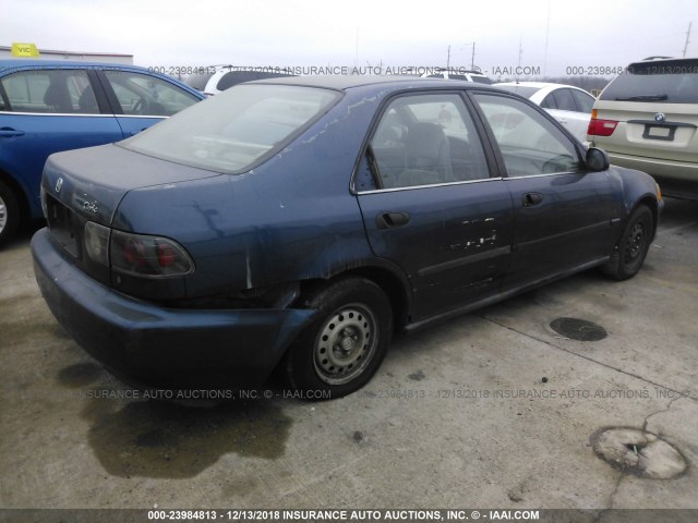 JHMEG8643SS039455 - 1995 HONDA CIVIC DX/LX BLUE photo 4