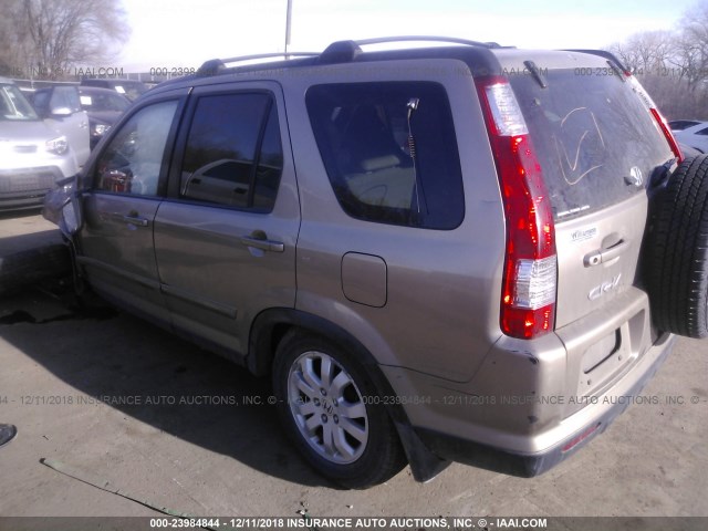 JHLRD78925C050334 - 2005 HONDA CR-V SE/EX GOLD photo 3