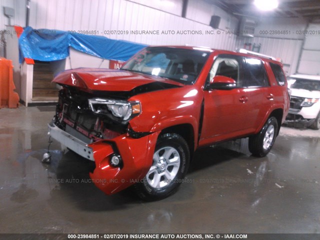 JTEBU5JR6G5320004 - 2016 TOYOTA 4RUNNER SR5 PREM/LTDL/TRAIL/TRD RED photo 2