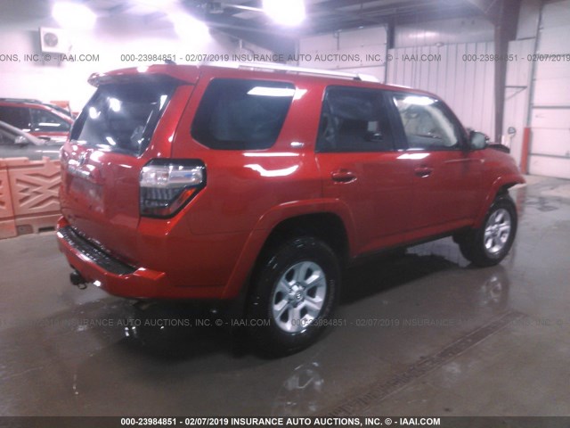 JTEBU5JR6G5320004 - 2016 TOYOTA 4RUNNER SR5 PREM/LTDL/TRAIL/TRD RED photo 4