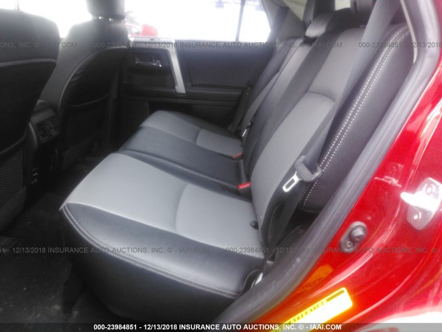 JTEBU5JR6G5320004 - 2016 TOYOTA 4RUNNER SR5 PREM/LTDL/TRAIL/TRD RED photo 8