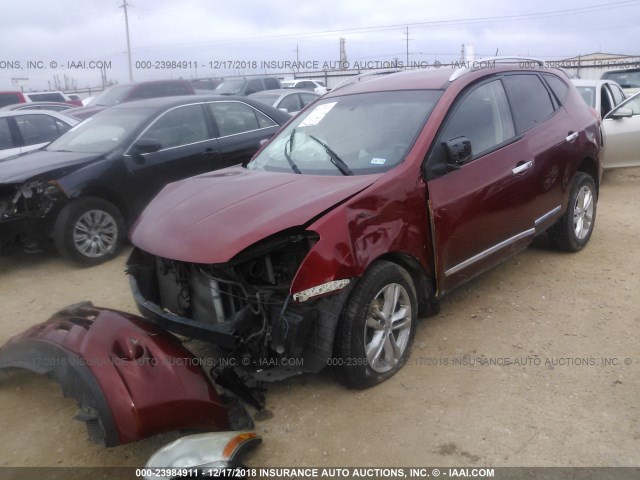 JN8AS5MT8CW268476 - 2012 NISSAN ROGUE S/SV ORANGE photo 2