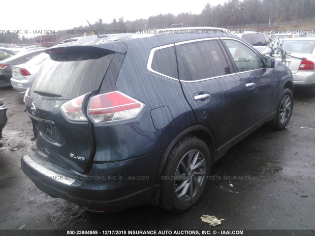 5N1AT2MV9GC741927 - 2016 NISSAN ROGUE S/SL/SV Dark Blue photo 4