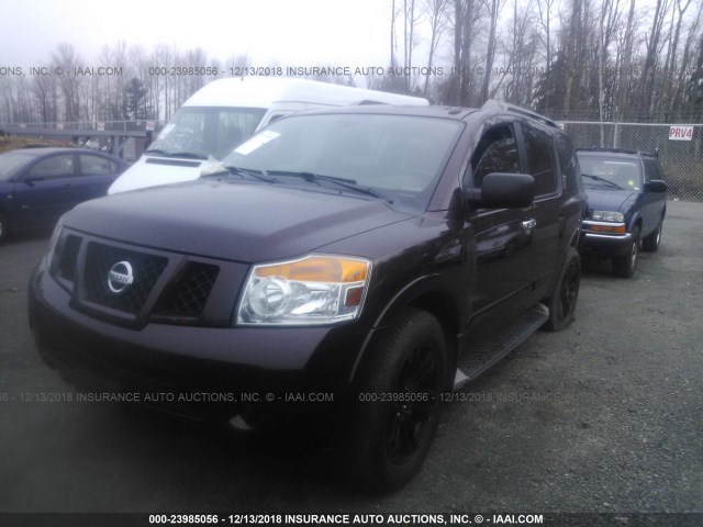 5N1AA0ND4EN604945 - 2014 NISSAN ARMADA SV/SL/PLATINUM PURPLE photo 2