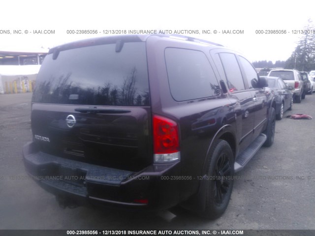 5N1AA0ND4EN604945 - 2014 NISSAN ARMADA SV/SL/PLATINUM PURPLE photo 4