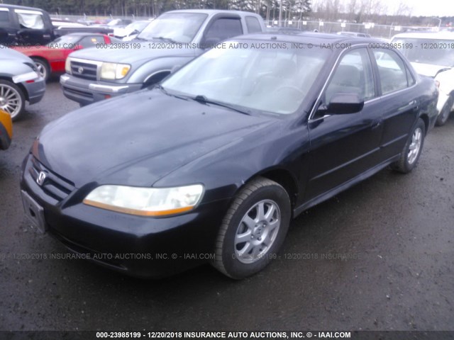 1HGCG66822A034111 - 2002 HONDA ACCORD EX/SE BLACK photo 2