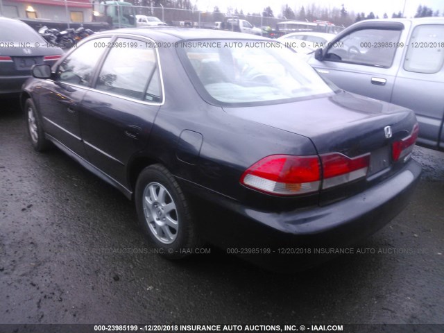 1HGCG66822A034111 - 2002 HONDA ACCORD EX/SE BLACK photo 3