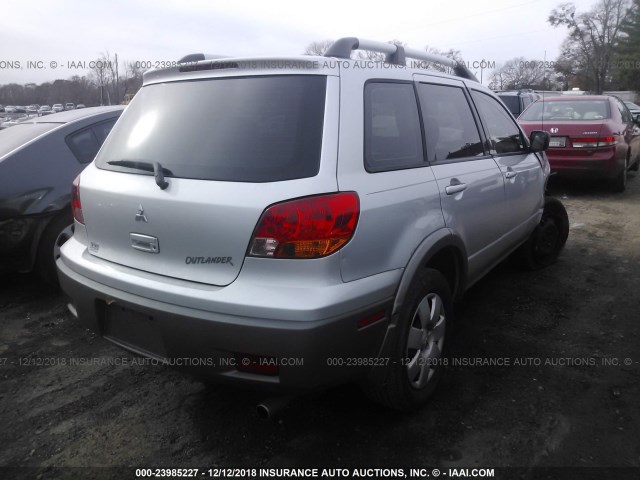 JA4LX31G43U055922 - 2003 MITSUBISHI OUTLANDER LS SILVER photo 4