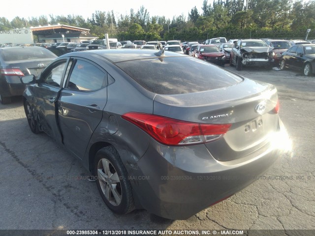 5NPDH4AE3CH145276 - 2012 HYUNDAI ELANTRA GLS/LIMITED GRAY photo 3