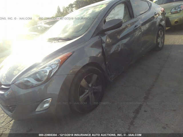 5NPDH4AE3CH145276 - 2012 HYUNDAI ELANTRA GLS/LIMITED GRAY photo 6