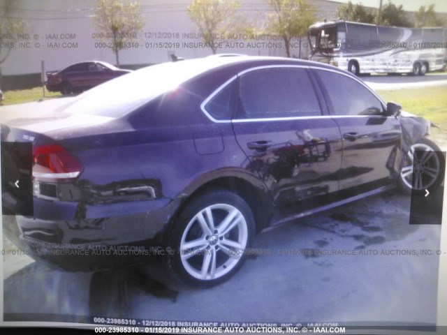 1VWBT7A30EC051891 - 2014 VOLKSWAGEN PASSAT SE MAROON photo 4