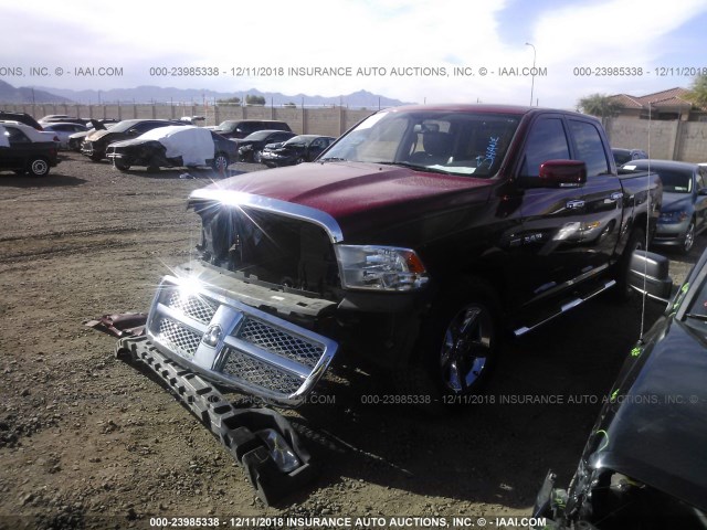 1D7RB1CT6AS169061 - 2010 DODGE RAM 1500 RED photo 2