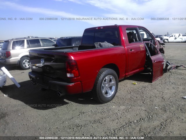 1D7RB1CT6AS169061 - 2010 DODGE RAM 1500 RED photo 4