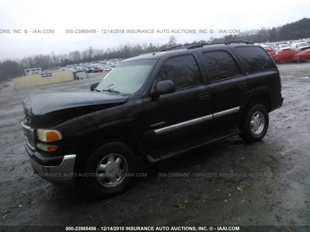 1GKEK13Z92J242691 - 2002 GMC YUKON BLACK photo 2