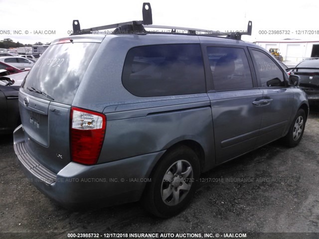 KNDMB233676104982 - 2007 KIA SEDONA EX/LX BLUE photo 4