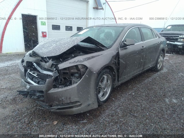 1G1ZC5EB2AF222682 - 2010 CHEVROLET MALIBU 1LT BROWN photo 2