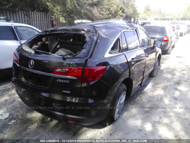 5J8TB4H53EL017476 - 2014 ACURA RDX TECHNOLOGY Dark Brown photo 4