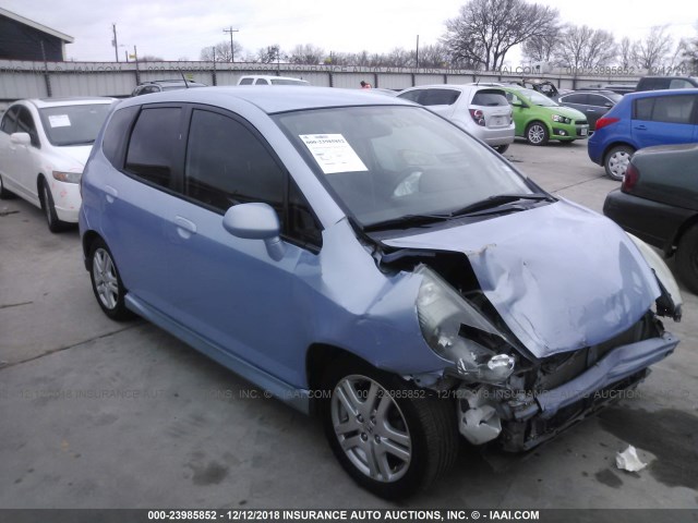 JHMGD38658S057399 - 2008 HONDA FIT SPORT BLUE photo 1