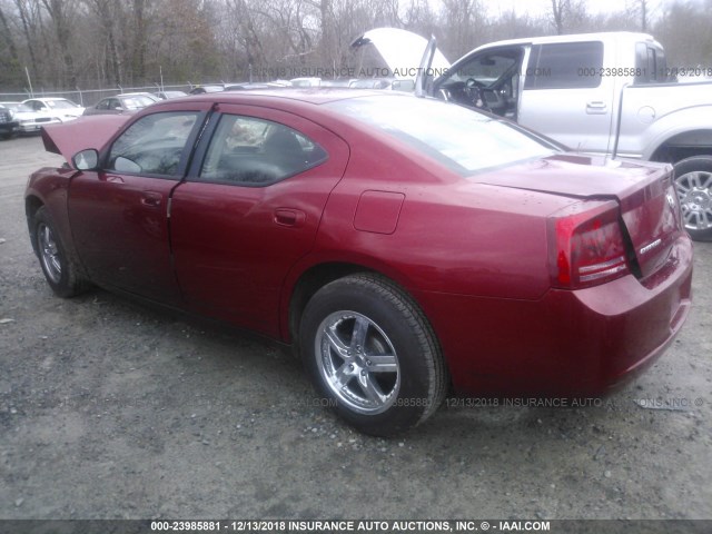 2B3KA43G07H784256 - 2007 DODGE CHARGER SE/SXT RED photo 3