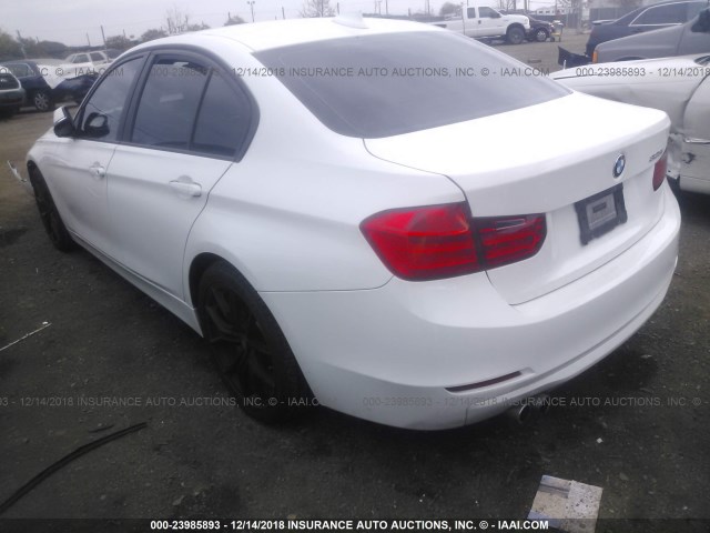 WBA3C1C51EK113837 - 2014 BMW 328 I SULEV WHITE photo 3