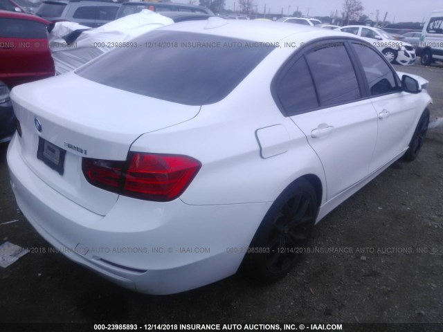 WBA3C1C51EK113837 - 2014 BMW 328 I SULEV WHITE photo 4