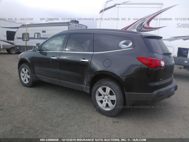 1GNKVGED2BJ240900 - 2011 CHEVROLET TRAVERSE LT BLACK photo 3