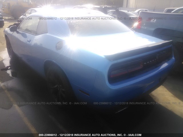 2C3CDZAG4JH304919 - 2018 DODGE CHALLENGER SXT BLUE photo 3