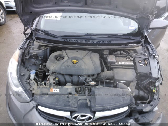 5NPDH4AEXDH242573 - 2013 HYUNDAI ELANTRA GLS/LIMITED GRAY photo 10