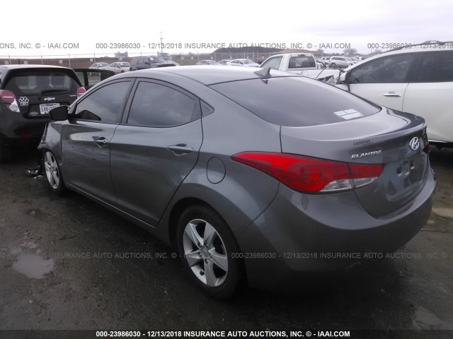 5NPDH4AEXDH242573 - 2013 HYUNDAI ELANTRA GLS/LIMITED GRAY photo 3