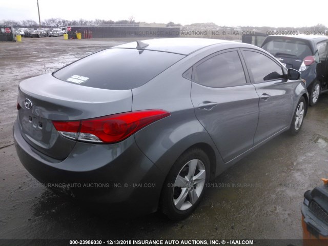 5NPDH4AEXDH242573 - 2013 HYUNDAI ELANTRA GLS/LIMITED GRAY photo 4