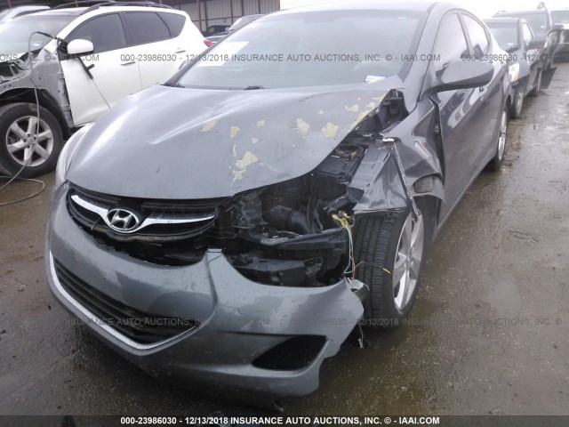 5NPDH4AEXDH242573 - 2013 HYUNDAI ELANTRA GLS/LIMITED GRAY photo 6