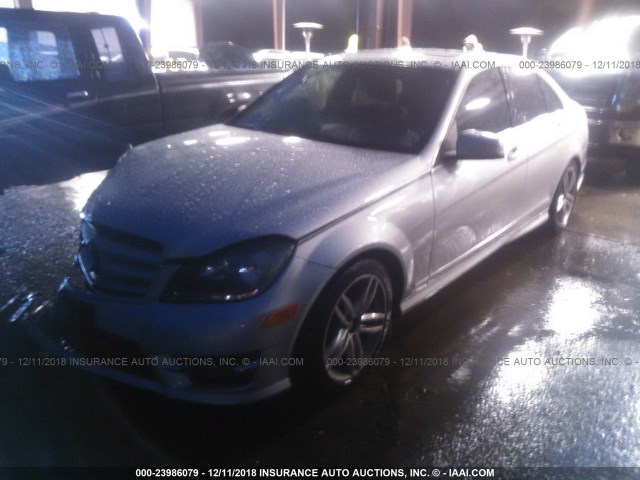 WDDGF4HBXDR295898 - 2013 MERCEDES-BENZ C 250 SILVER photo 2