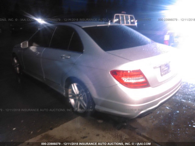 WDDGF4HBXDR295898 - 2013 MERCEDES-BENZ C 250 SILVER photo 3