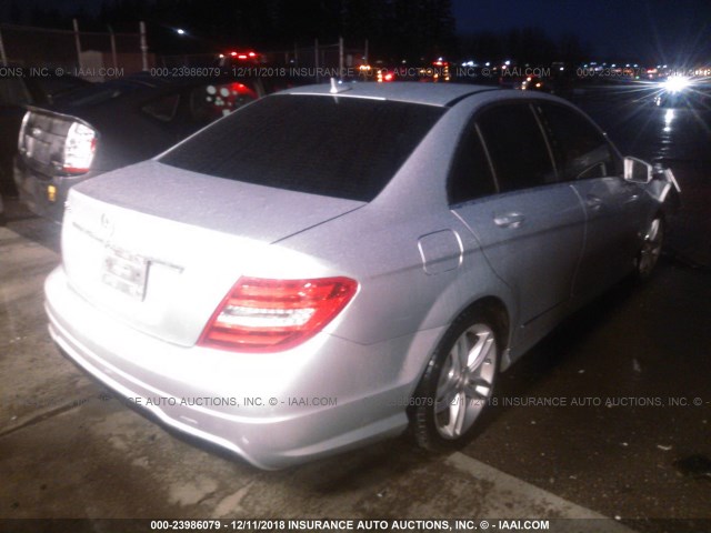 WDDGF4HBXDR295898 - 2013 MERCEDES-BENZ C 250 SILVER photo 4