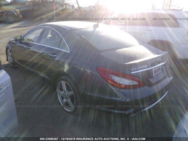 WDDLJ9BB4EA120100 - 2014 MERCEDES-BENZ CLS 550 4MATIC GRAY photo 3