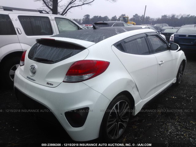 KMHTC6AE9GU272272 - 2016 HYUNDAI VELOSTER TURBO WHITE photo 4