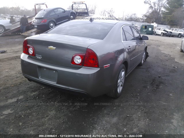 1G1ZA5EUXCF163665 - 2012 CHEVROLET MALIBU LS GRAY photo 4