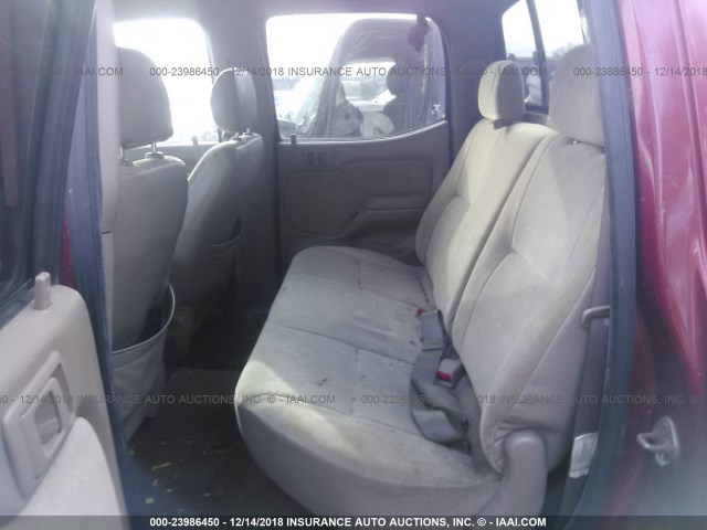 5TEGN92N33Z175666 - 2003 TOYOTA TACOMA DOUBLE CAB PRERUNNER RED photo 8