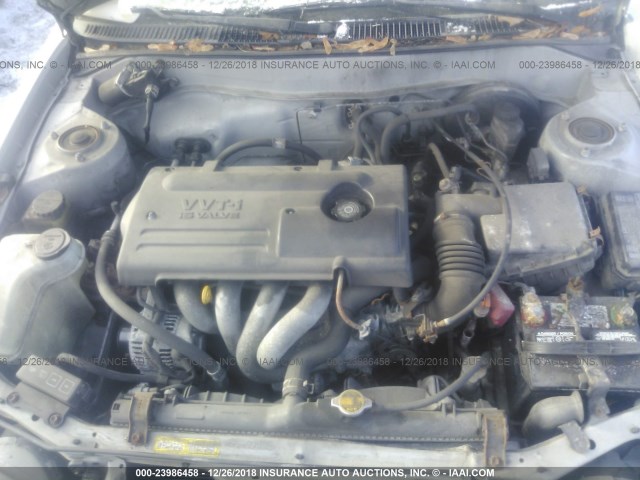 2T1BR12EXYC324264 - 2000 TOYOTA COROLLA VE/CE/LE SILVER photo 10