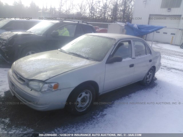 2T1BR12EXYC324264 - 2000 TOYOTA COROLLA VE/CE/LE SILVER photo 2