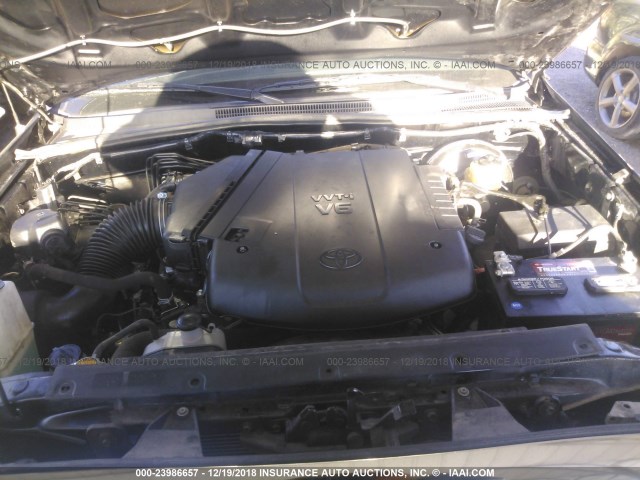 5TFJU4GN2FX080001 - 2015 TOYOTA TACOMA DOUBLE CAB PRERUNNER BLACK photo 10