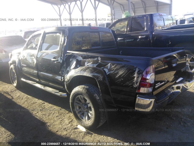 5TFJU4GN2FX080001 - 2015 TOYOTA TACOMA DOUBLE CAB PRERUNNER BLACK photo 3