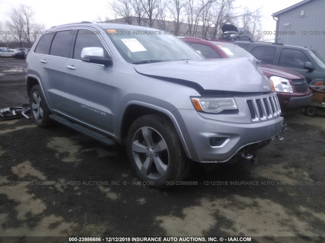 1C4RJECT4EC382613 - 2014 JEEP GRAND CHEROKEE OVERLAND SILVER photo 1