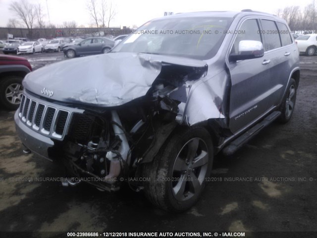 1C4RJECT4EC382613 - 2014 JEEP GRAND CHEROKEE OVERLAND SILVER photo 2