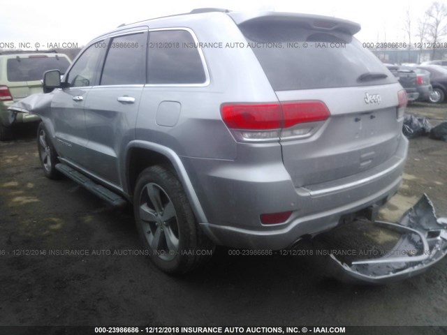 1C4RJECT4EC382613 - 2014 JEEP GRAND CHEROKEE OVERLAND SILVER photo 3